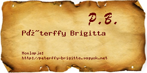 Péterffy Brigitta névjegykártya