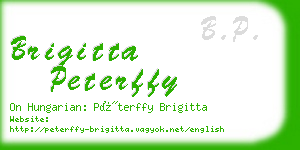 brigitta peterffy business card